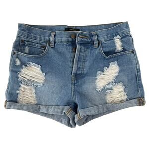 Forever 21 Distressed Denim Shorts Size 27